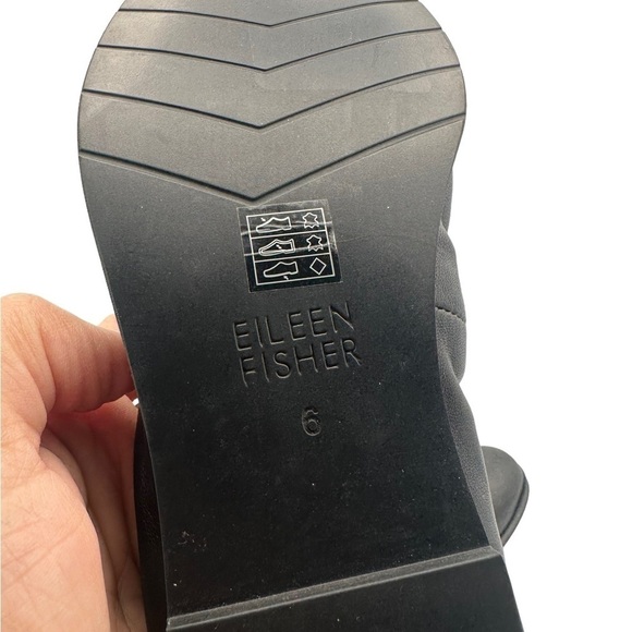 Eileen Fisher Black Naomi Nappa Leather Ballet Flat - Picture 5 of 5